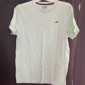 Hollister Men's Light Mint Crew Neck Tee